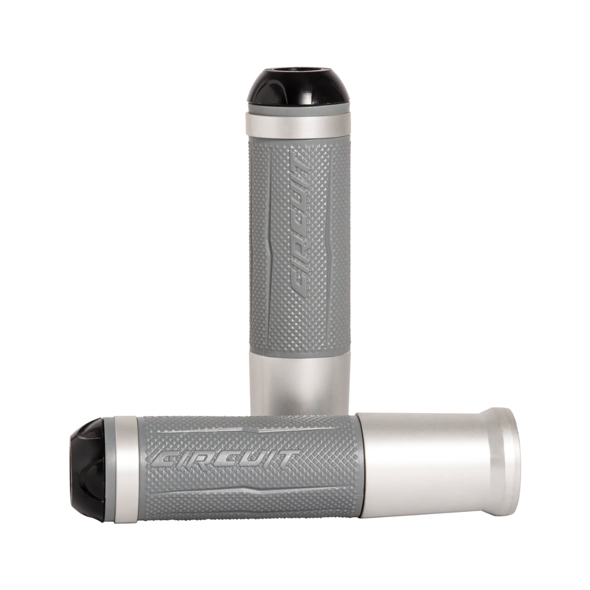 Silverstone Handgrips with Anodized Silver Color Ring