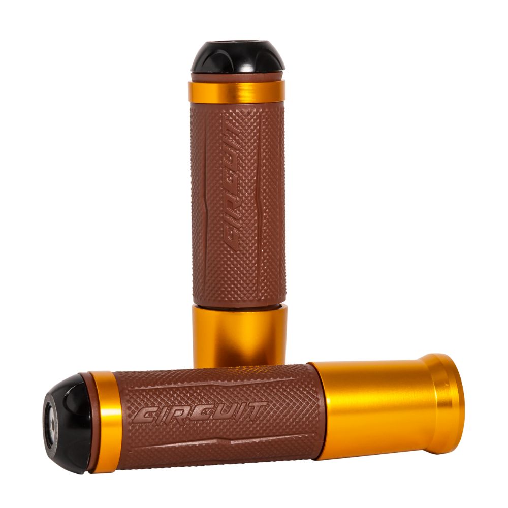 Silverstone Handgrips with Anodized Golden Color Ring