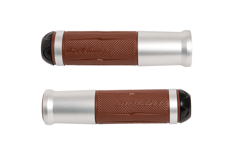 Silverstone Handgrips with Anodized Silver Color Ring