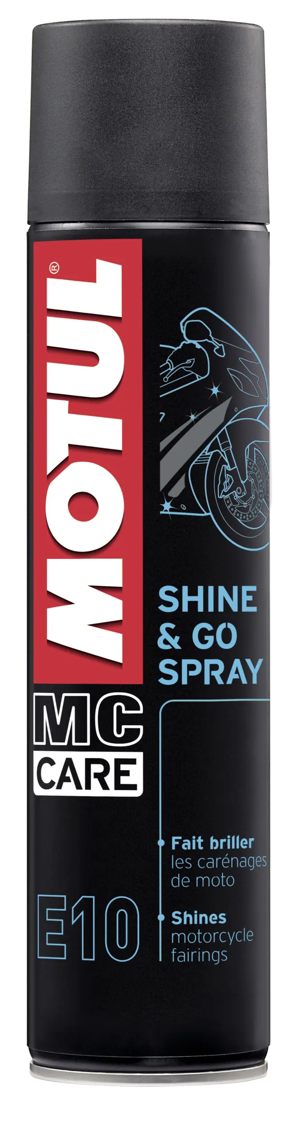 Motul MC Care E10 Shine & Go Spray – Limpiador y Brillo para Motocicletas