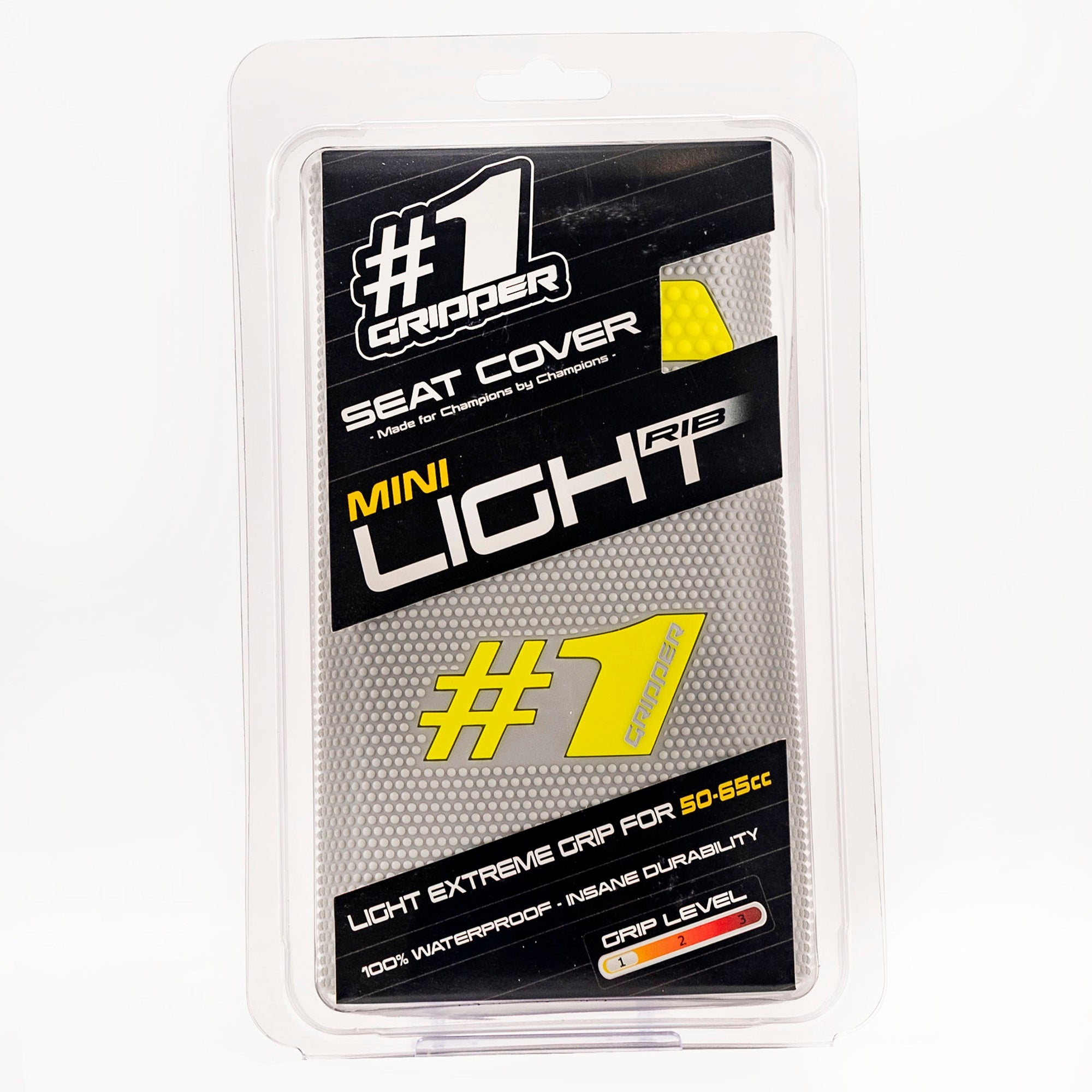 LIGHT RIB MINI Seat Cover - Light Grey/Neon Yellow