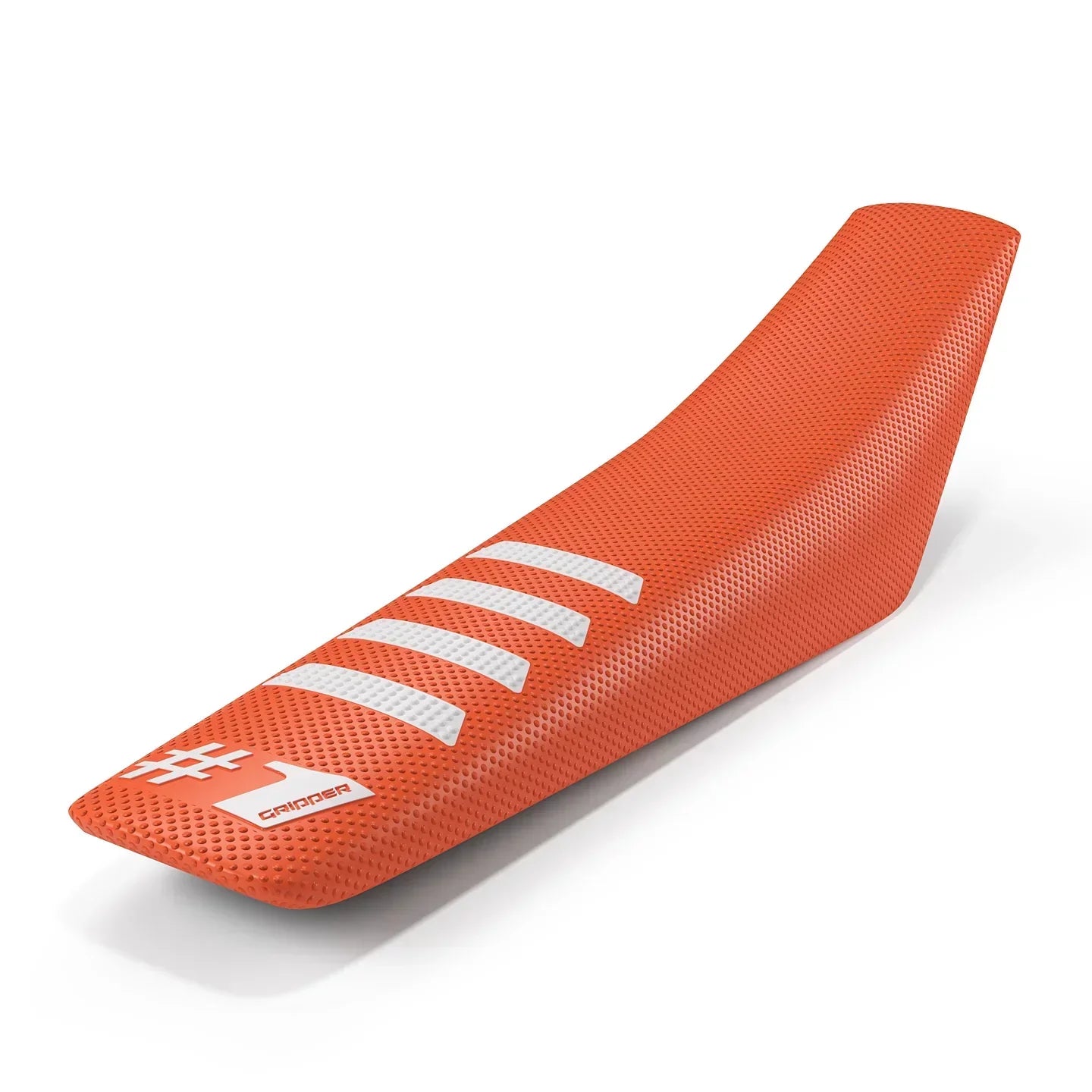 RIBBED Seat Cover - Orange/White