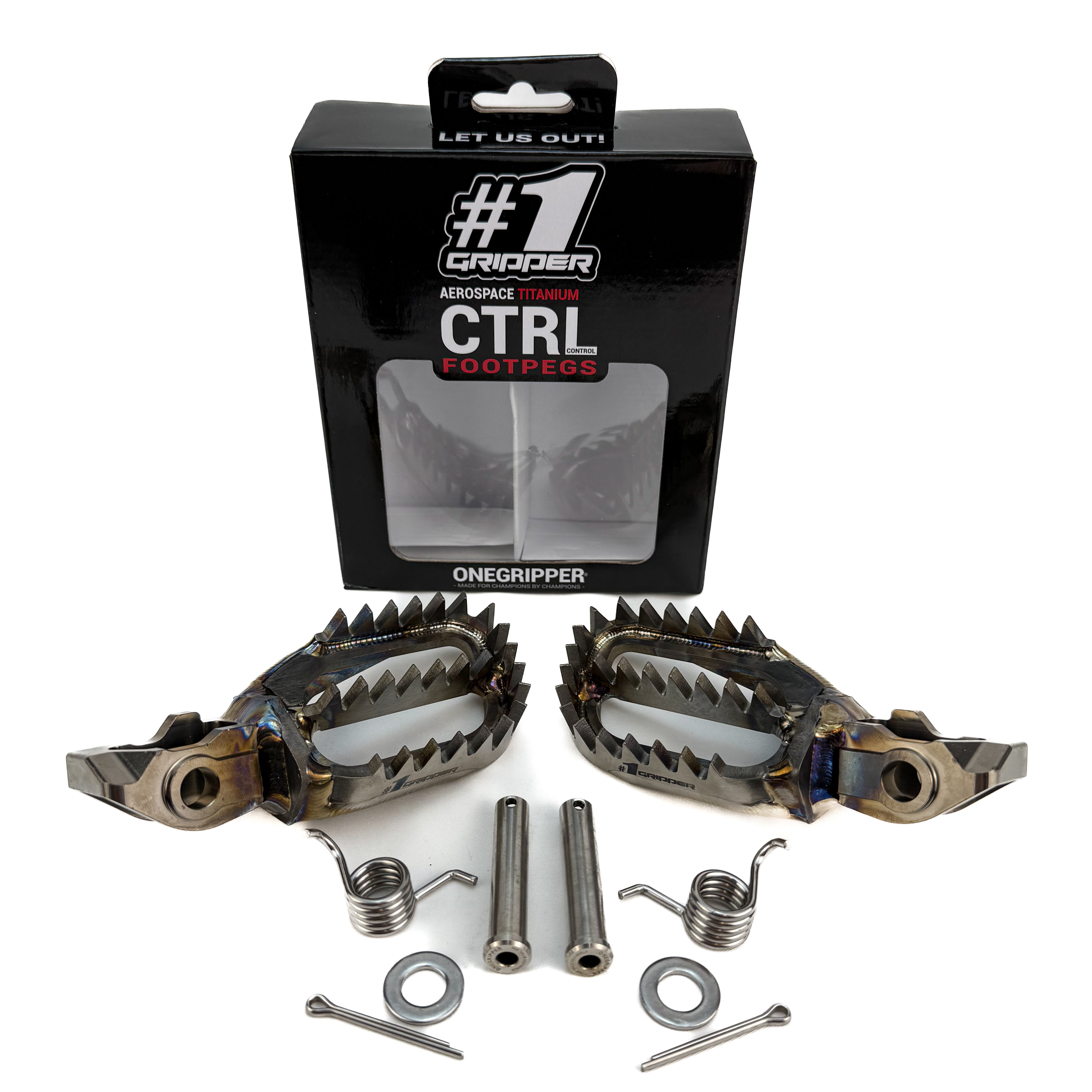 Ti-CTRL Footpegs - Ultra-Grip - KTM/HQV/GG/Beta