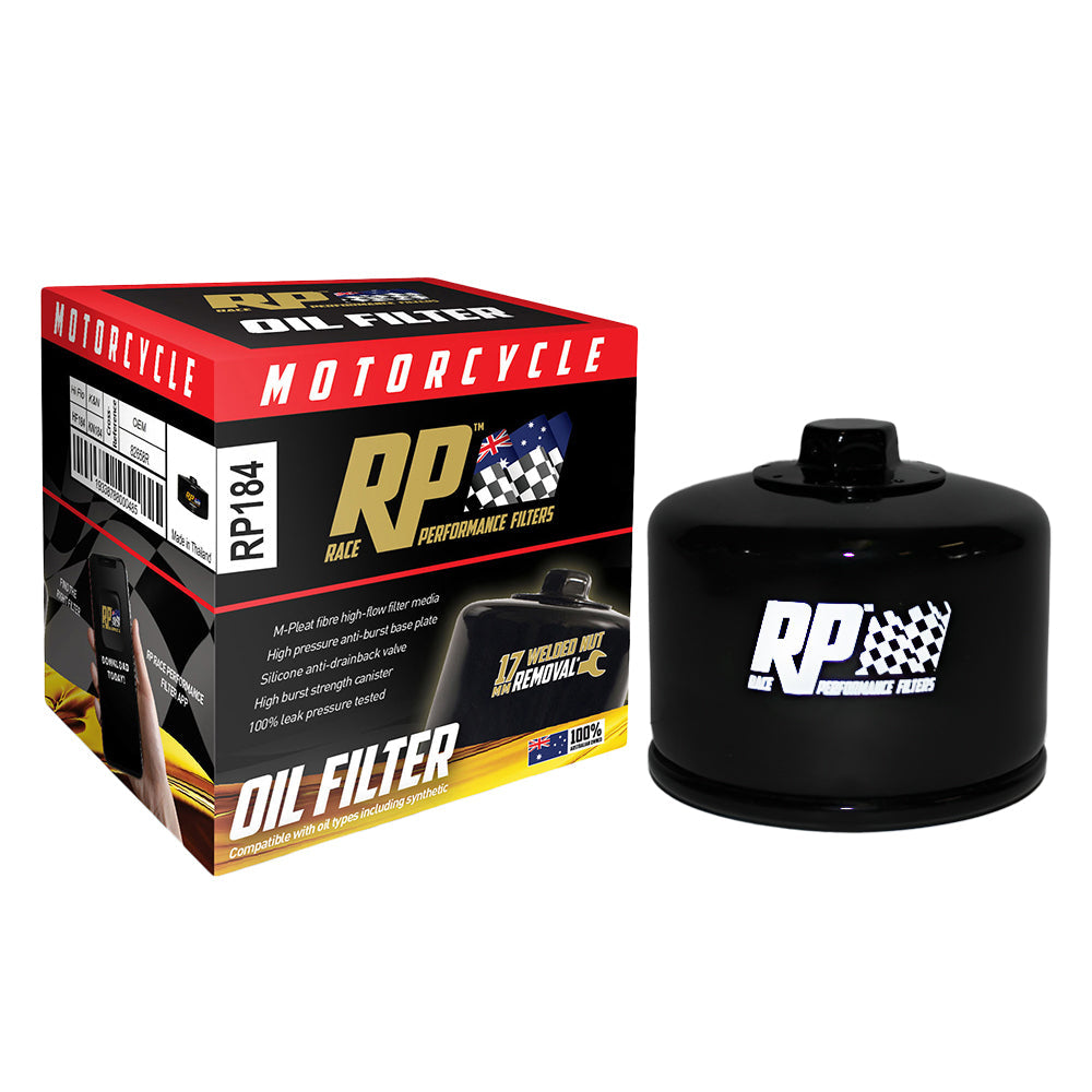 Race Performance Motorcycle Oil Filter - RP184