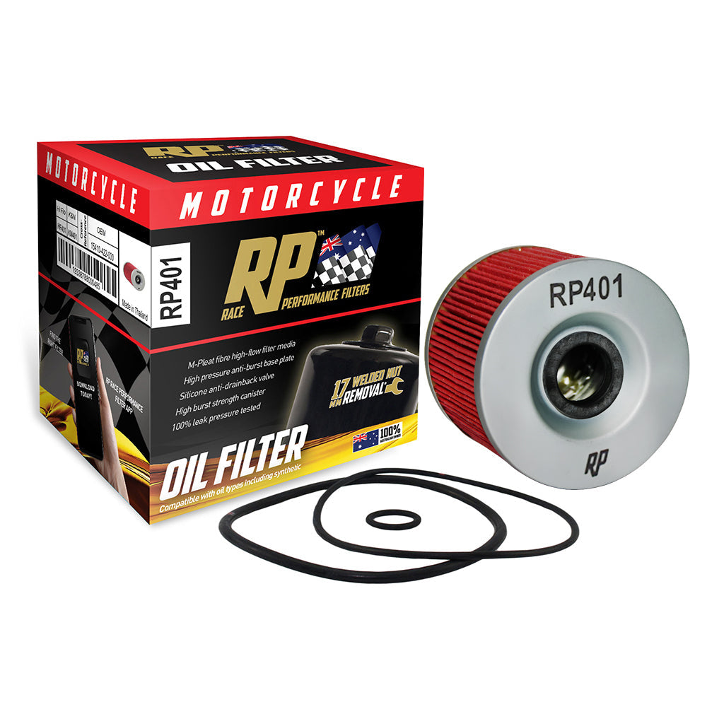 Race Performance Motorcycle Oil Filter - RP401