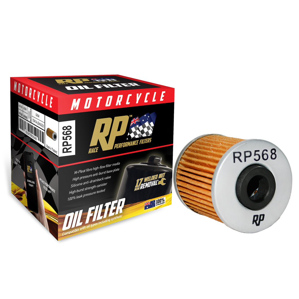Race Performance Motorcycle Oil Filter - RP568