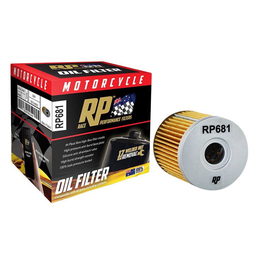 Race Performance Motorcycle Oil Filter - RP681