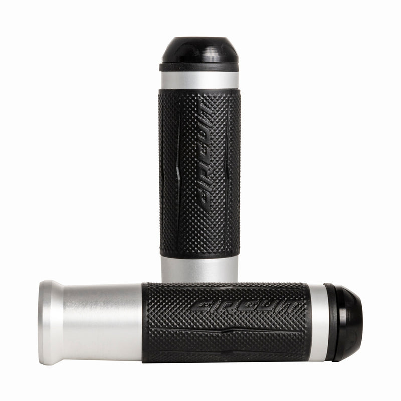 Silverstone Handgrips with Anodized Silver Color Ring
