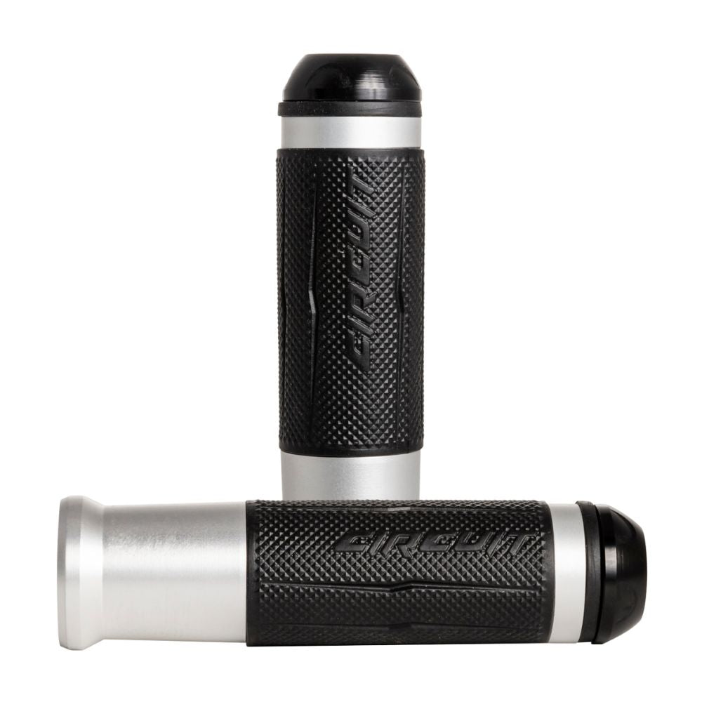Silverstone Handgrips with Anodized Silver Color Ring