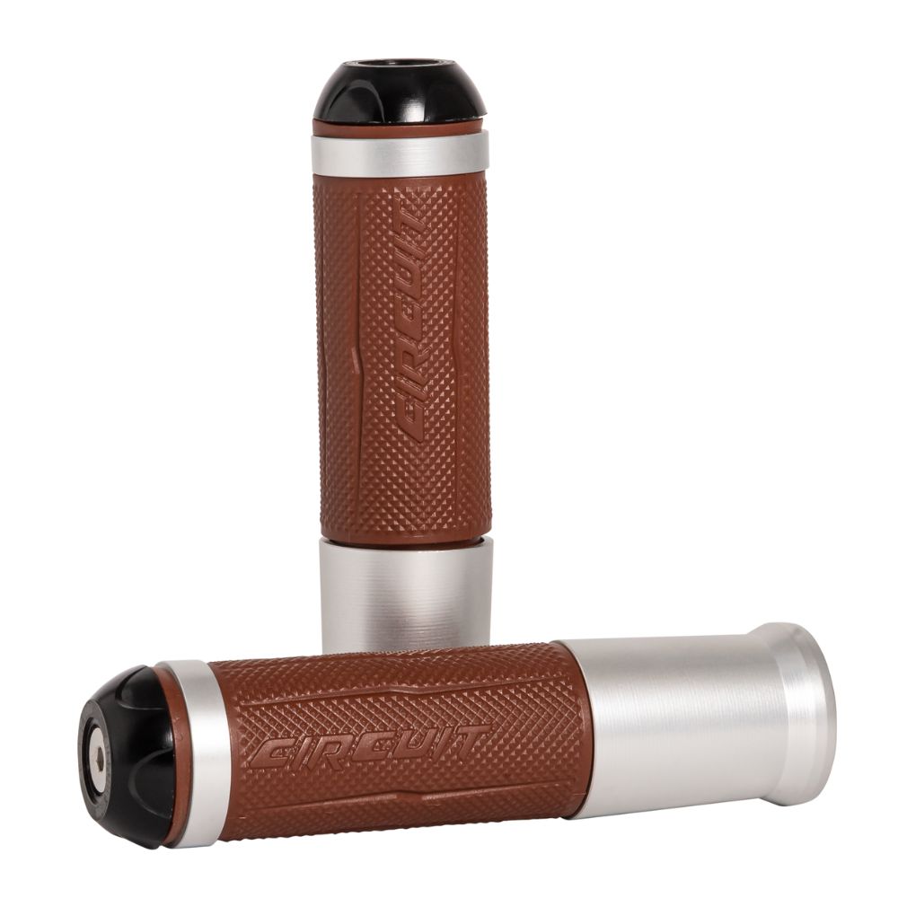 Silverstone Handgrips with Anodized Silver Color Ring