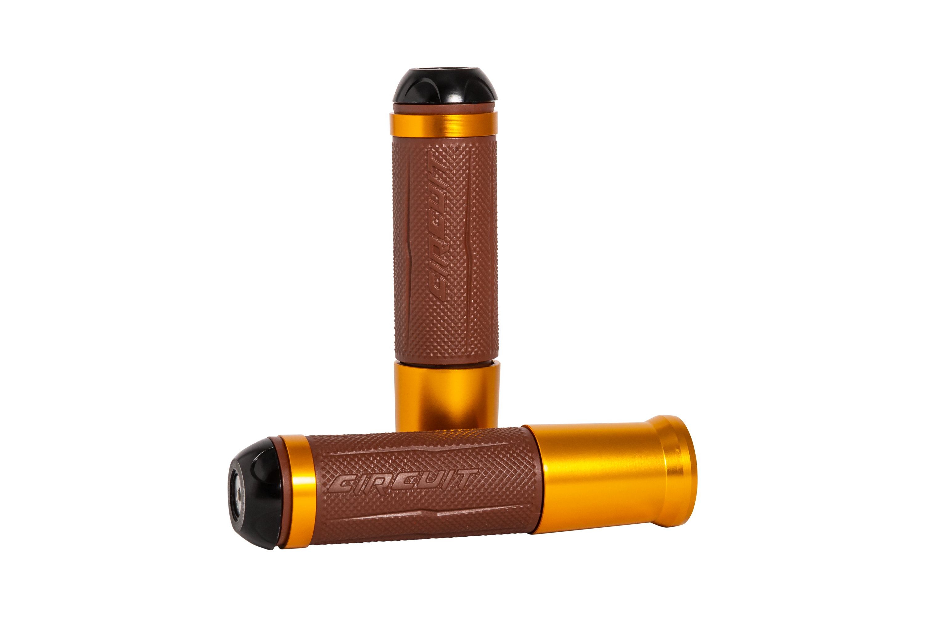 Silverstone Handgrips with Anodized Golden Color Ring