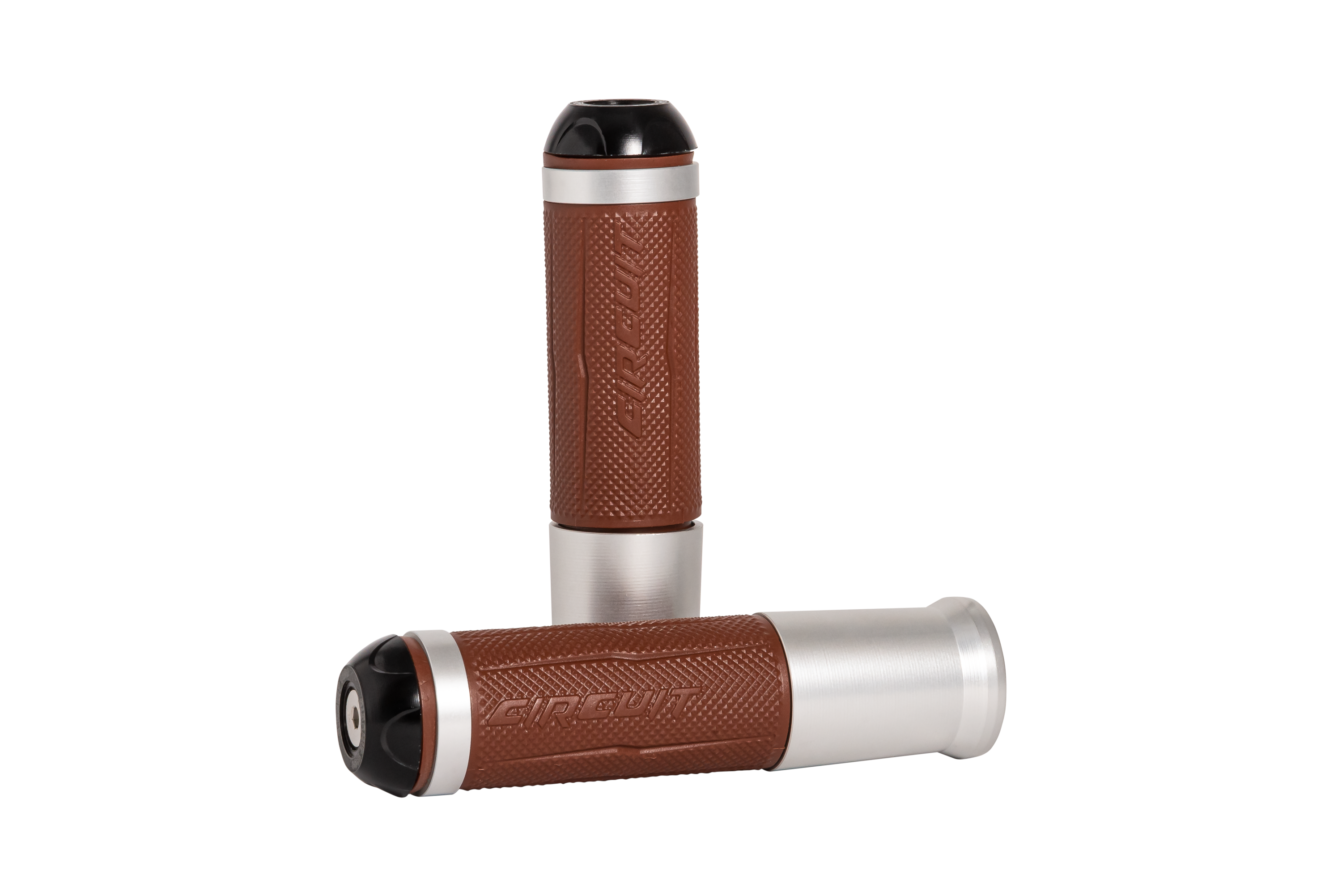 Silverstone Handgrips with Anodized Silver Color Ring