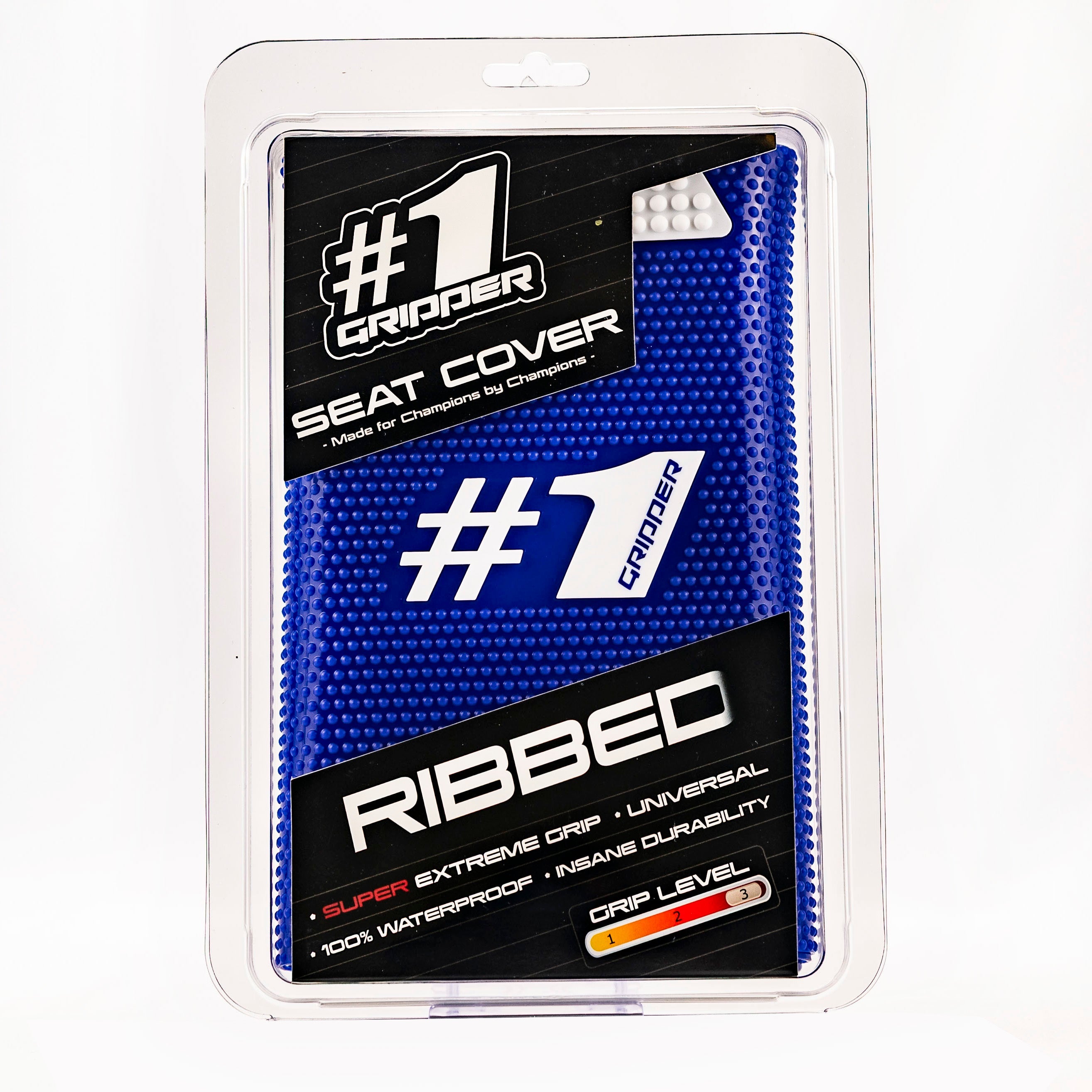 RIBBED Seat Cover - Blue/White