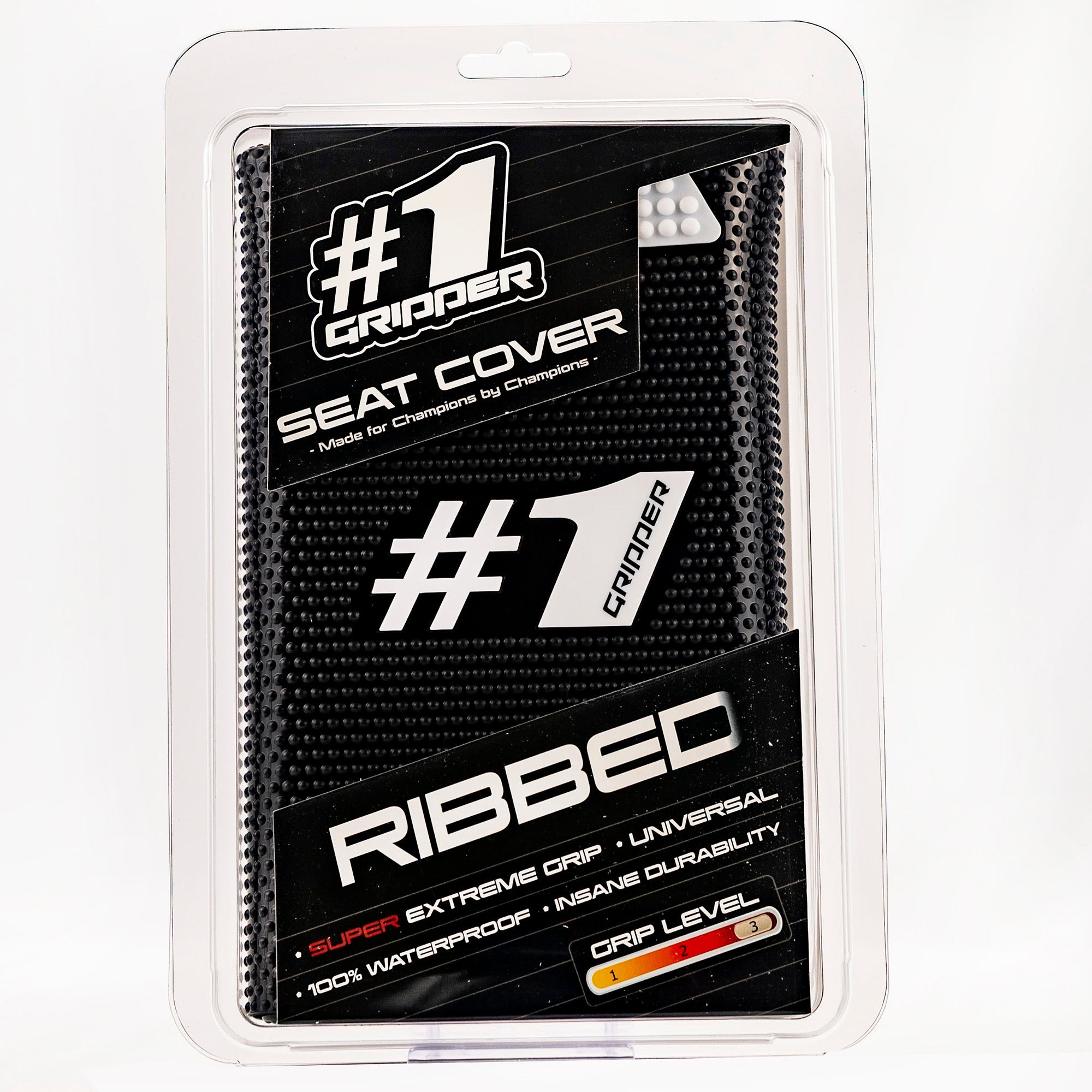 RIBBED Seat Cover - Black/White