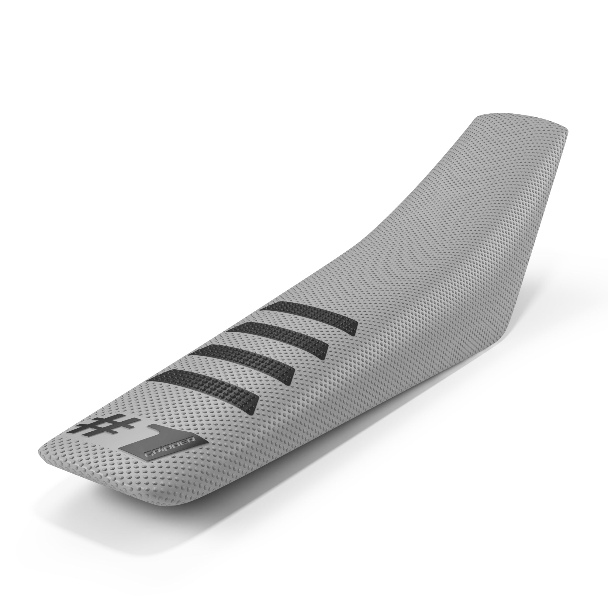 RIBBED Seat Cover - Light Grey/Black