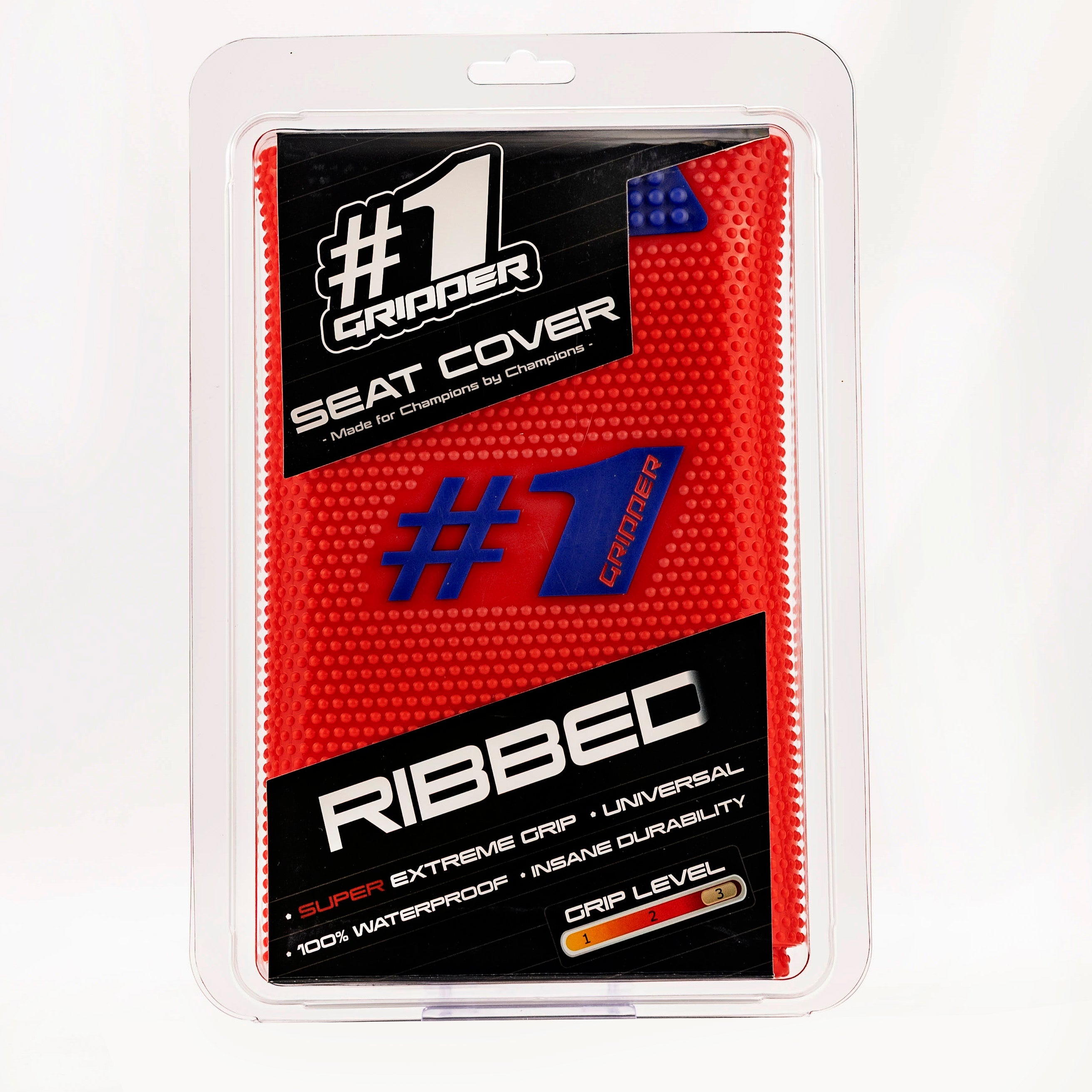 RIBBED Seat Cover - Red/Blue