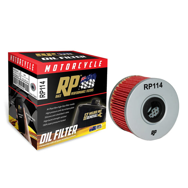 Race Performance Motorcycle Oil Filter - RP114