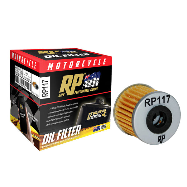Race Performance Motorcycle Oil Filter - RP117
