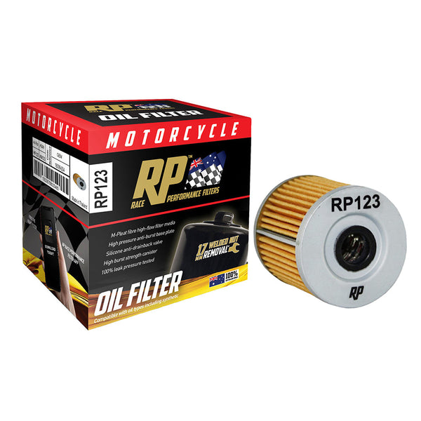 Race Performance Motorcycle Oil Filter - RP123