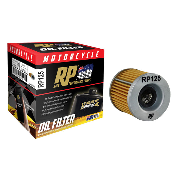 Race Performance Motorcycle Oil Filter - RP125