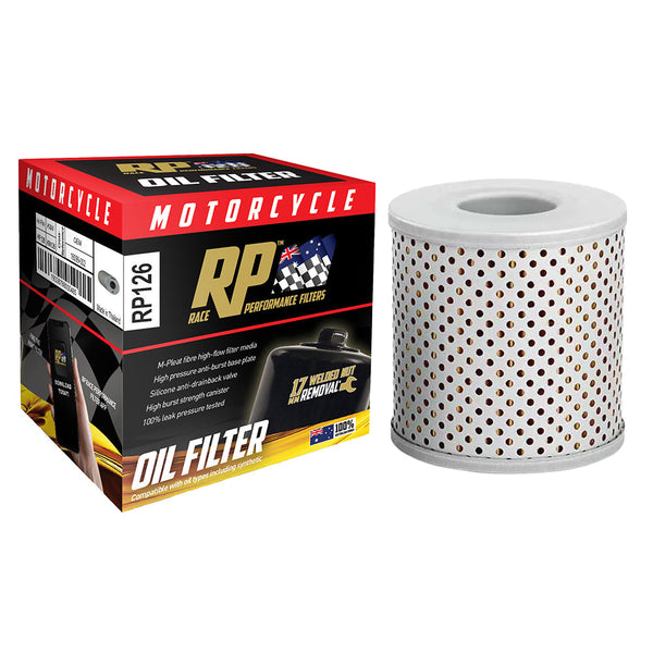 Race Performance Motorcycle Oil Filter - RP126