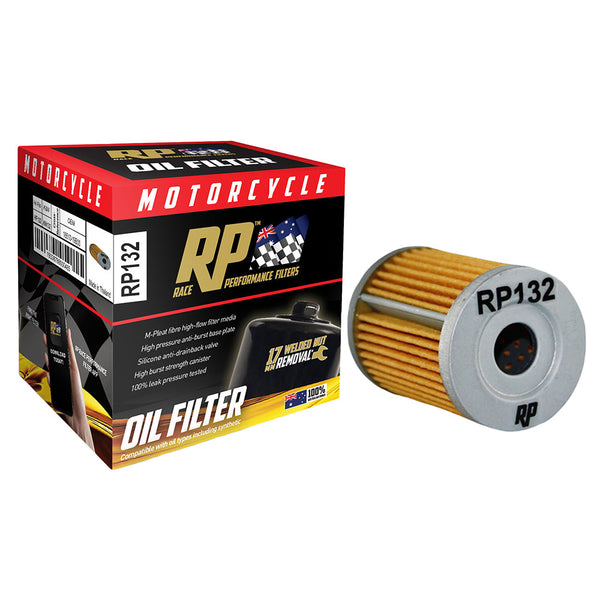 Race Performance Motorcycle Oil Filter - RP132