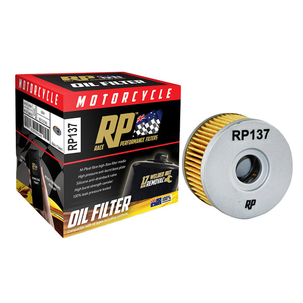 Race Performance Motorcycle Oil Filter - RP137