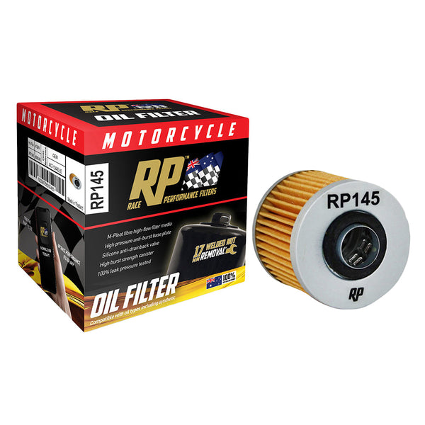 Race Performance Motorcycle Oil Filter - RP145