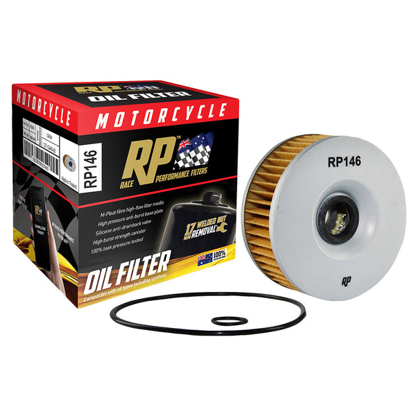 Race Performance Motorcycle Oil Filter - RP146