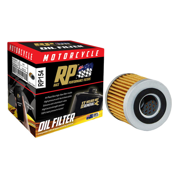 Race Performance Motorcycle Oil Filter - RP154