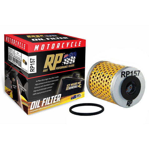 Race Performance Motorcycle Oil Filter - RP157
