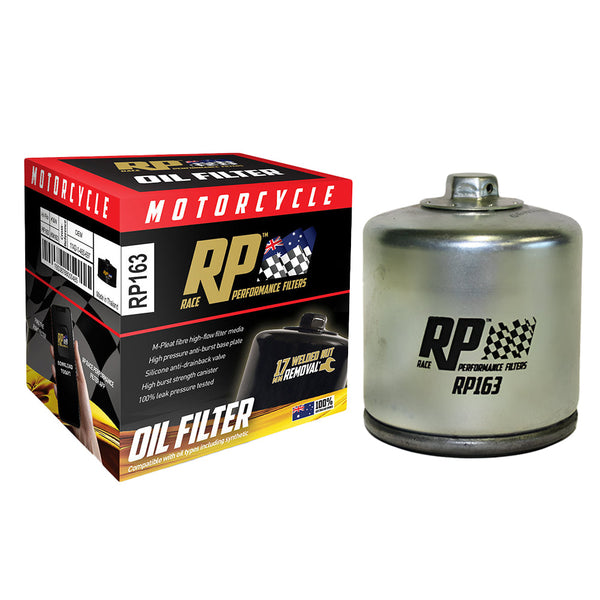Race Performance Motorcycle Oil Filter - RP163