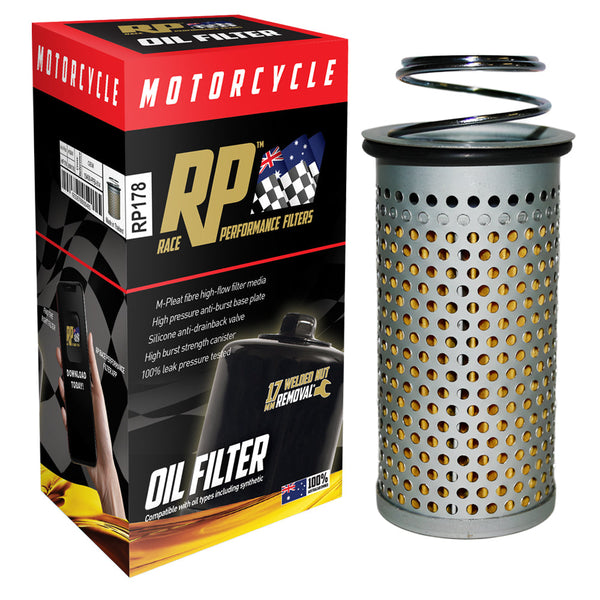 Race Performance Motorcycle Oil Filter - RP178