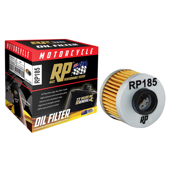 Race Performance Motorcycle Oil Filter - RP185