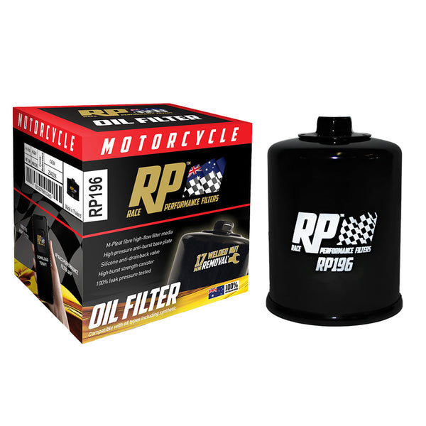 Race Performance Motorcycle Oil Filter - RP196
