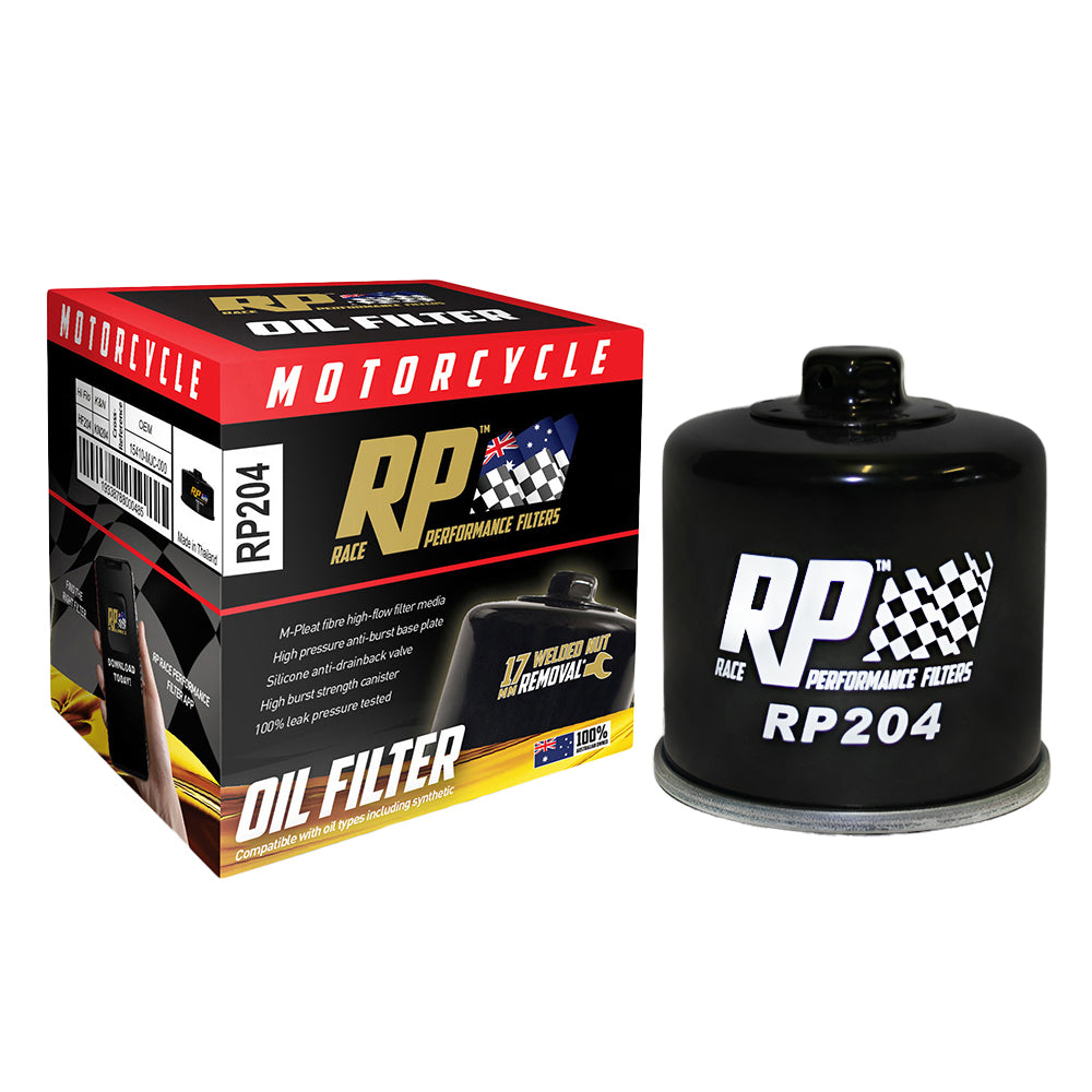 Race Performance Motorcycle Oil Filter - RP204