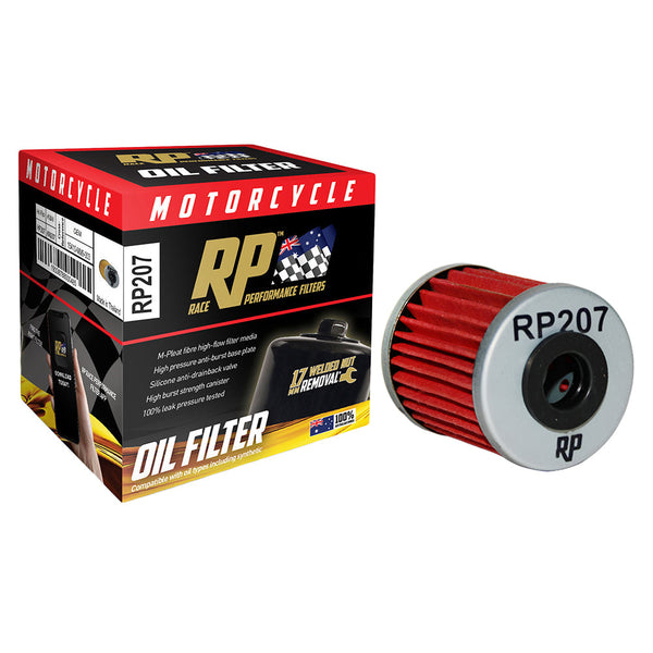 Race Performance Motorcycle Oil Filter - RP207