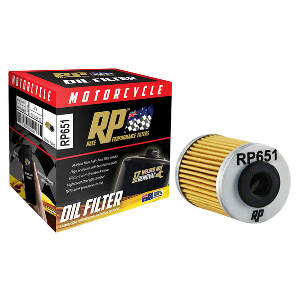 Race Performance Motorcycle Oil Filter - RP651